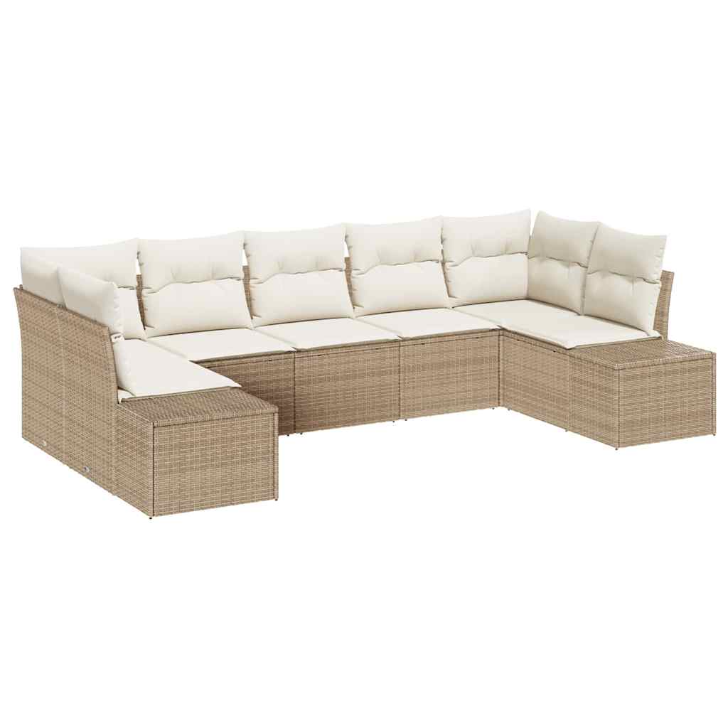 Tuin Sofa Set Met Kussen 7 Pcs Poly Riet