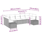 Tuin Sofa Set Met Kussen 7 Pcs Poly Riet