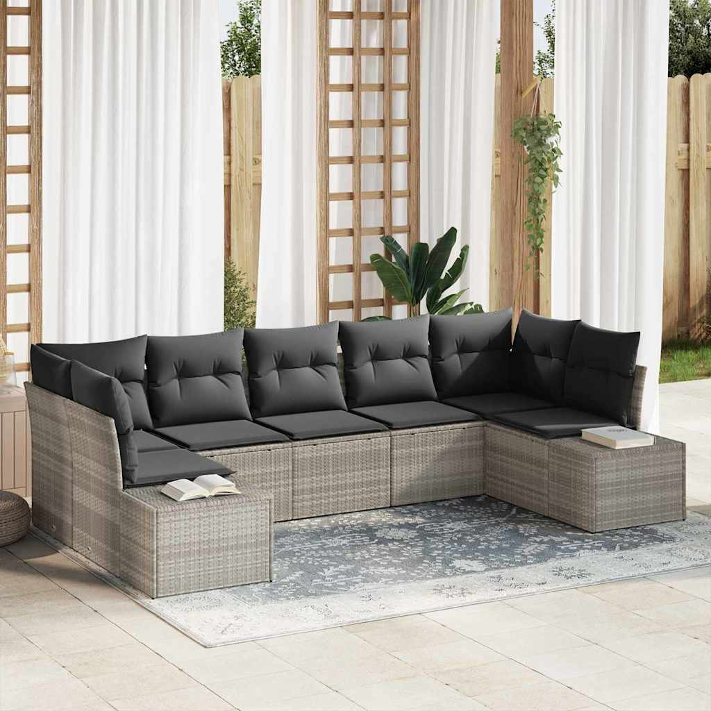 Tuin Sofa Set Met Kussen 7 Pcs Poly Riet