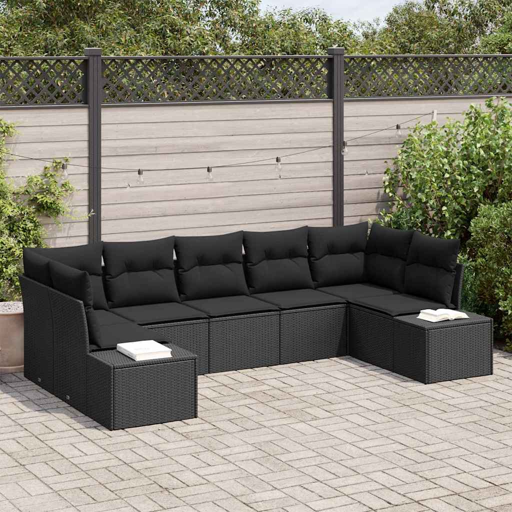 Tuin Sofa Set Met Kussen 7 Pcs Poly Riet
