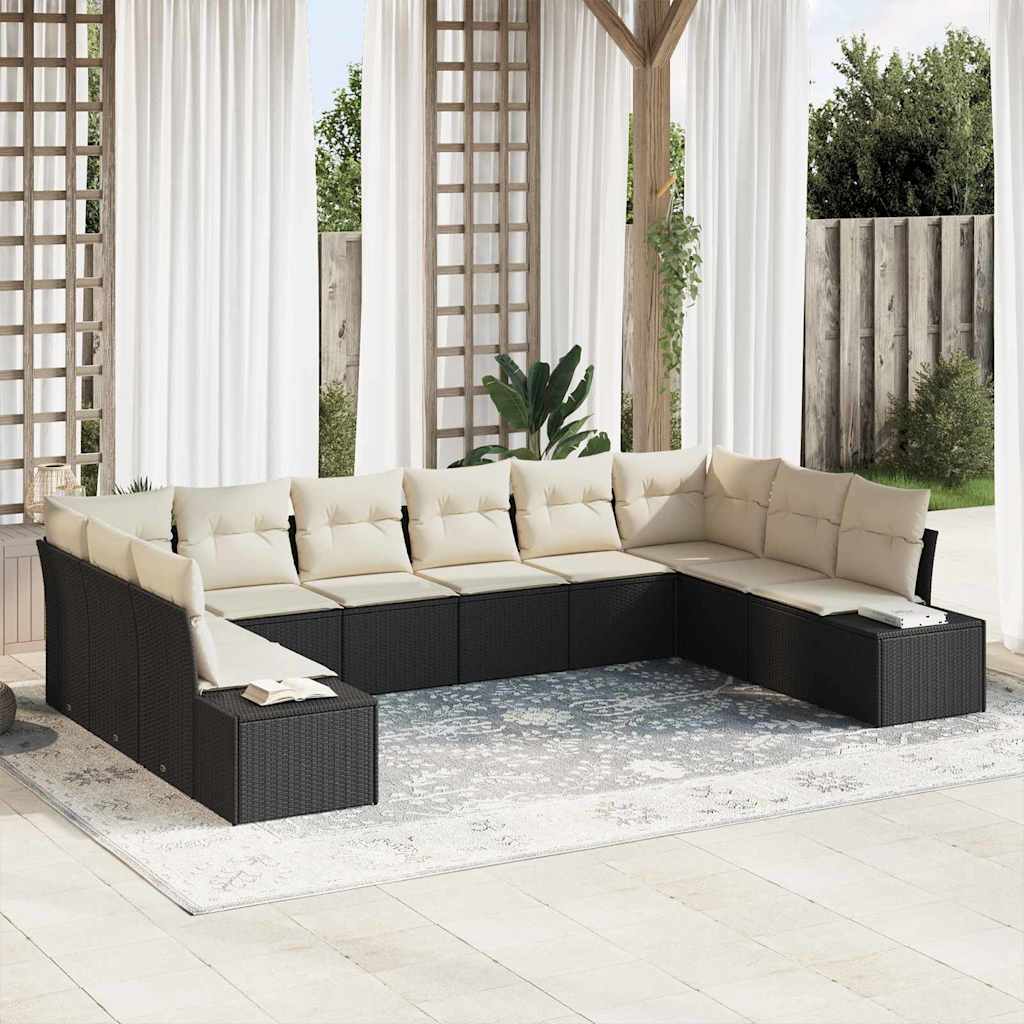 Tuin Sofa Set Met Kussen 11 Pcs Poly Riet