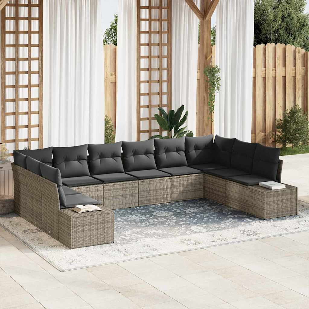 Tuin Sofa Set Met Kussen 11 Pcs Poly Riet