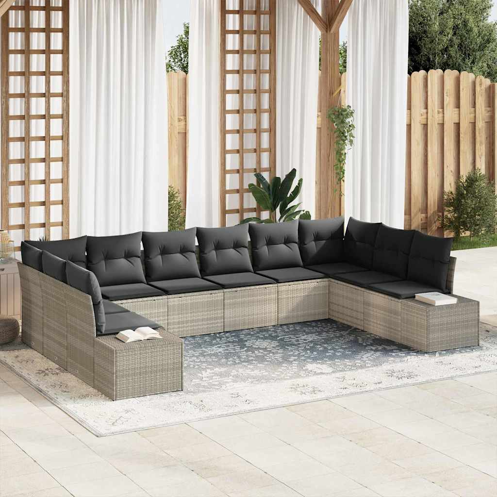 Tuin Sofa Set Met Kussen 11 Pcs Poly Riet