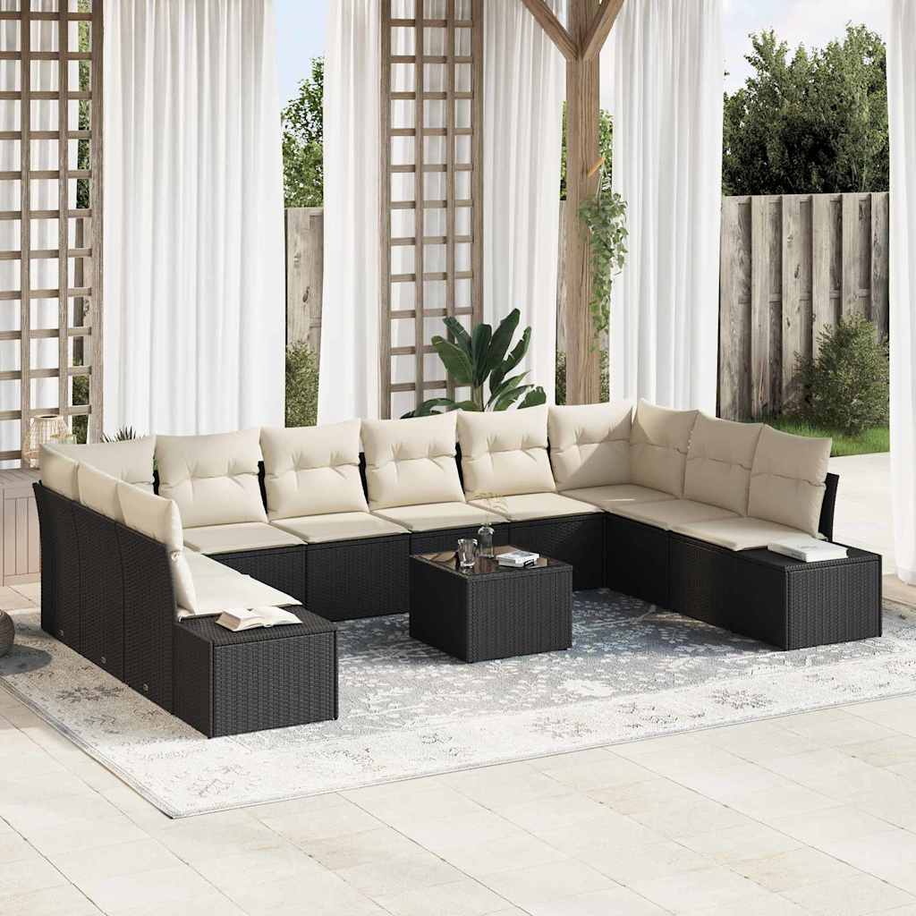 Tuin Sofa Set Met Kussen 11 Pcs Poly Riet