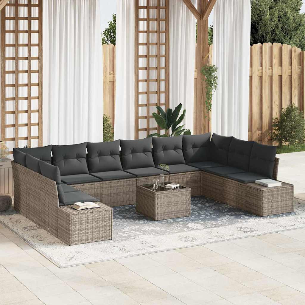 Tuin Sofa Set Met Kussen 11 Pcs Poly Riet