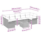 Tuin Sofa Set 8 Pcs Poly Riet