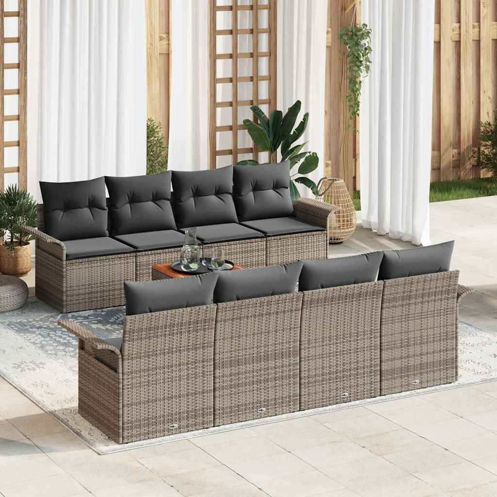 Tuin Sofa Set 9 Pcs Poly Riet