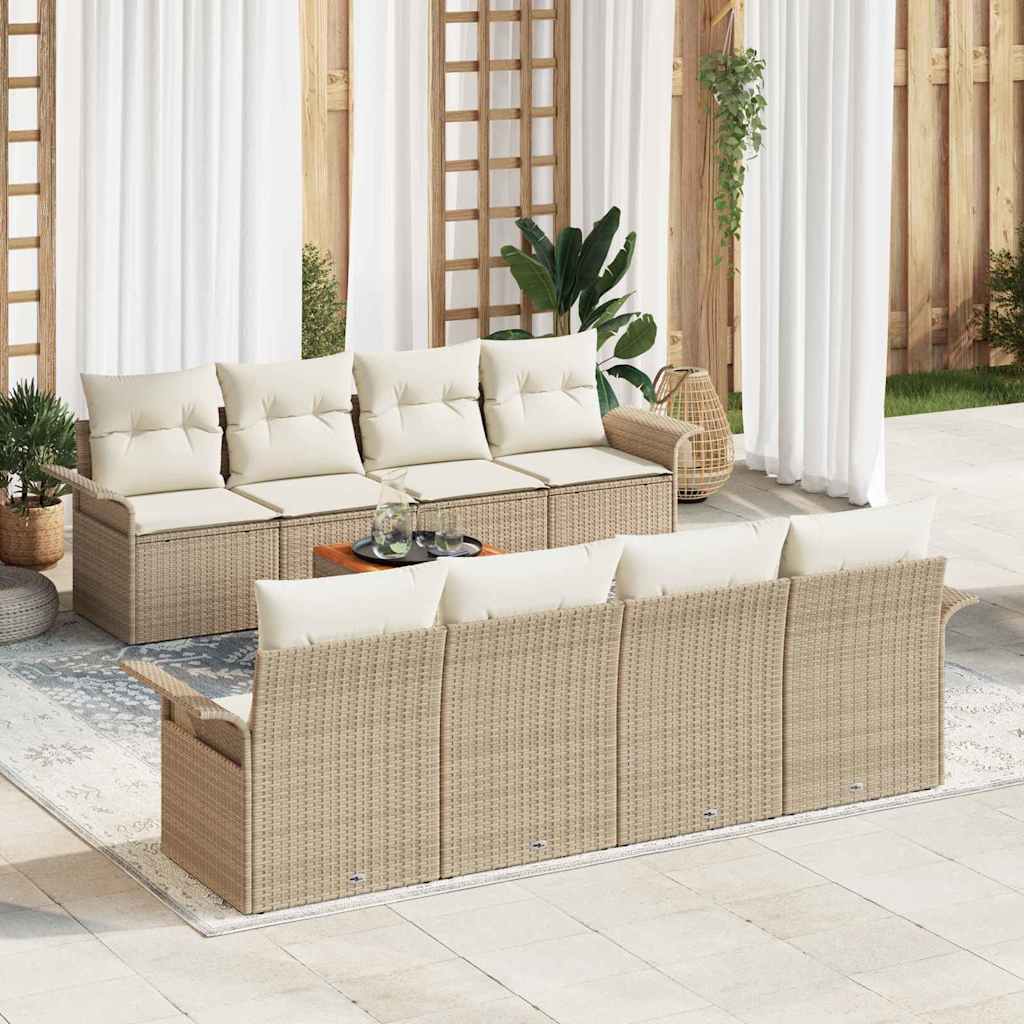 Tuin Sofa Set 9 Pcs Poly Riet