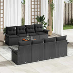 Tuin Sofa Set 9 Pcs Poly Riet