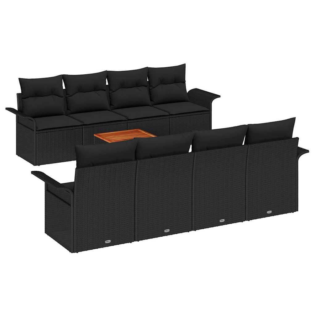 Tuin Sofa Set 9 Pcs Poly Riet