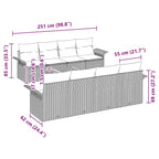 Tuin Sofa Set 9 Pcs Poly Riet