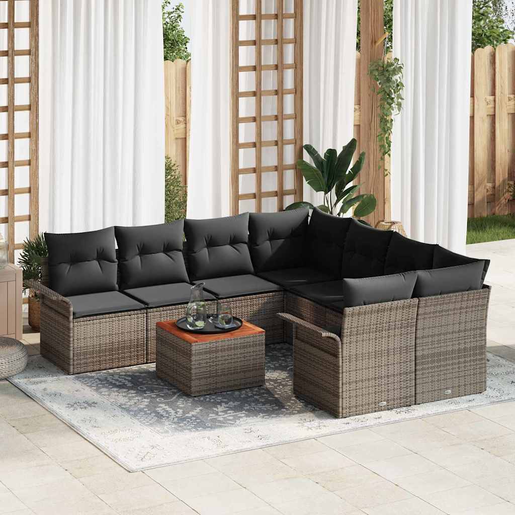 Tuin Sofa Set 9 Pcs Poly Riet