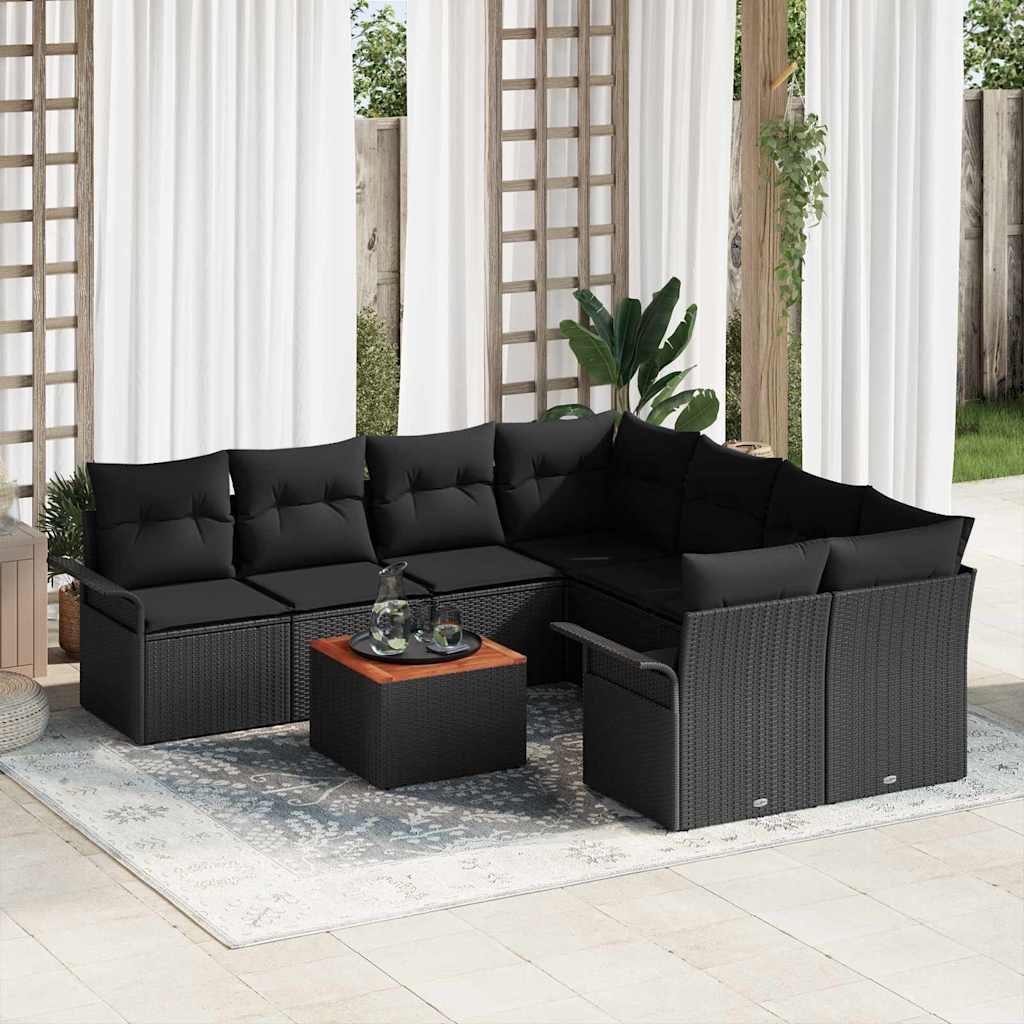 Tuin Sofa Set 9 Pcs Poly Riet