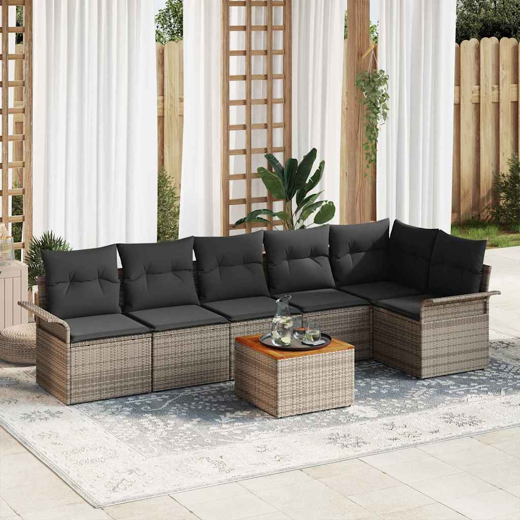 Tuin Sofa Set 7 Pcs Poly Riet