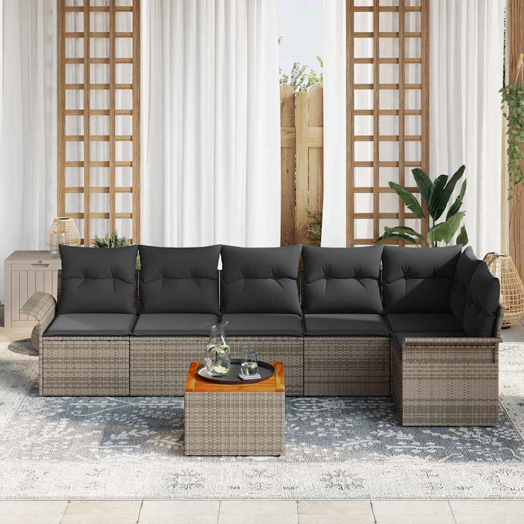 Tuin Sofa Set 7 Pcs Poly Riet