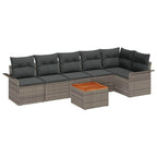 Tuin Sofa Set 7 Pcs Poly Riet