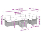 Tuin Sofa Set 7 Pcs Poly Riet
