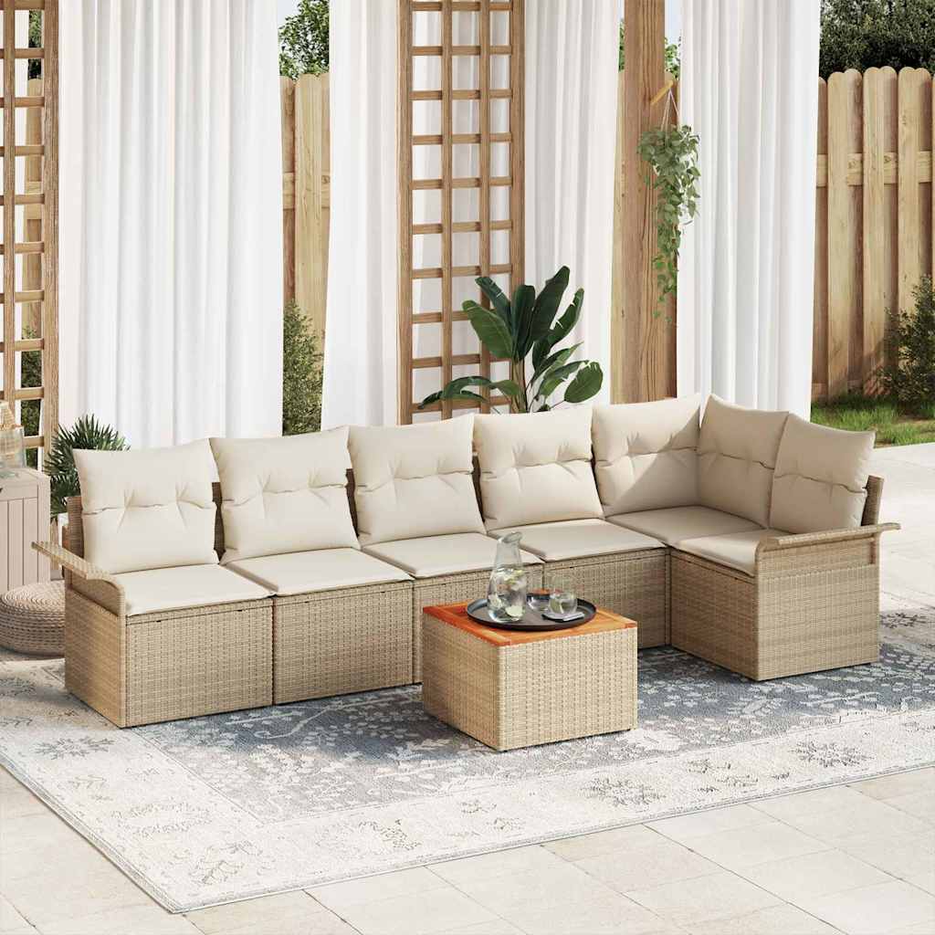 Tuin Sofa Set 7 Pcs Poly Riet
