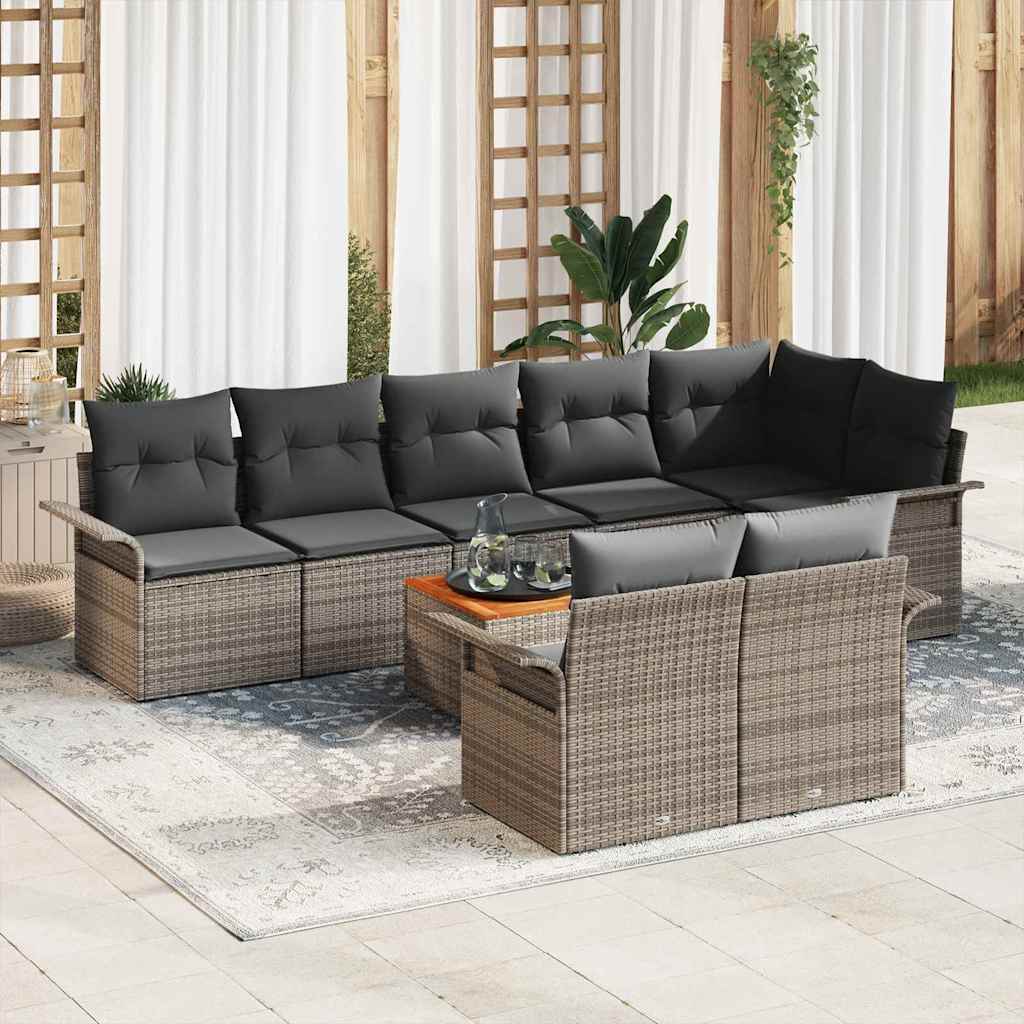 Tuin Sofa Set 9 Pcs Poly Riet