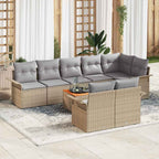 Tuin Sofa Set 9 Pcs Poly Riet