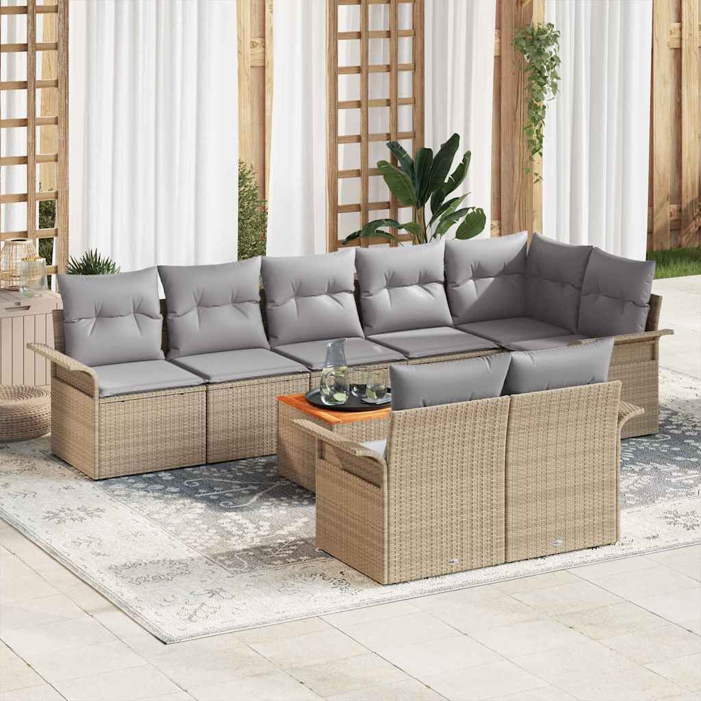 Tuin Sofa Set 9 Pcs Poly Riet