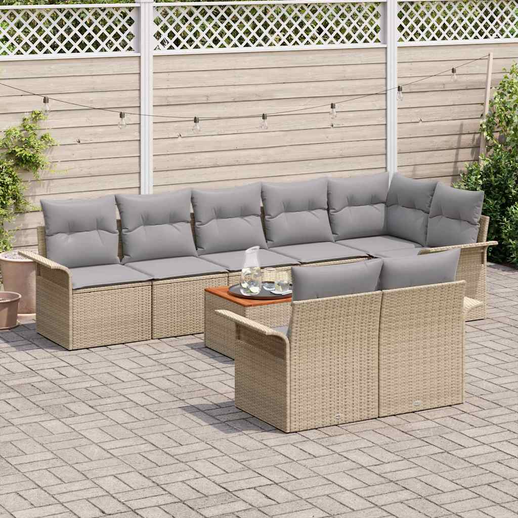 Tuin Sofa Set 9 Pcs Poly Riet