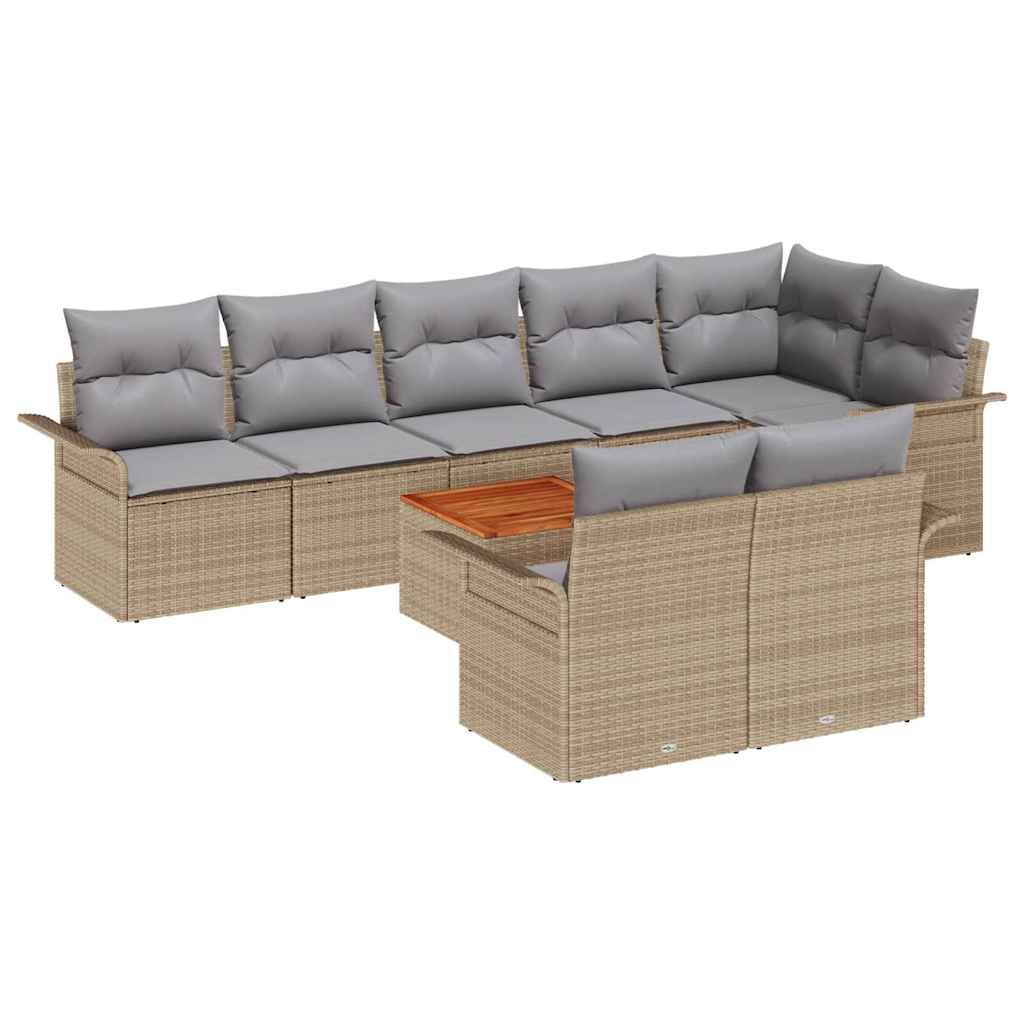 Tuin Sofa Set 9 Pcs Poly Riet
