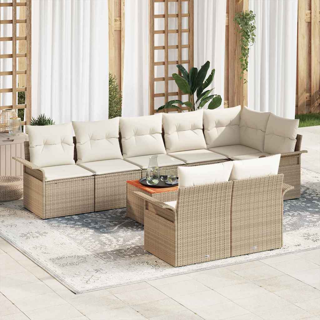 Tuin Sofa Set 9 Pcs Poly Riet
