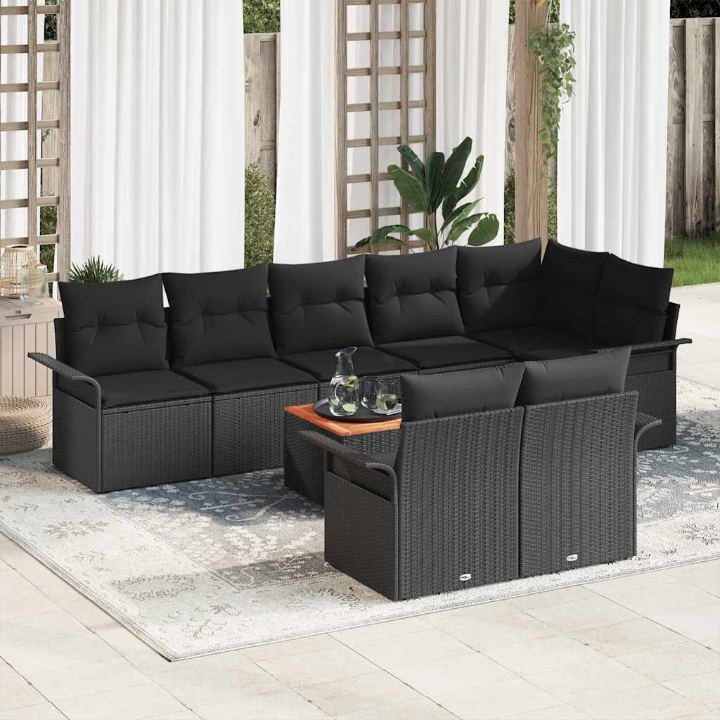 Tuin Sofa Set 9 Pcs Poly Riet