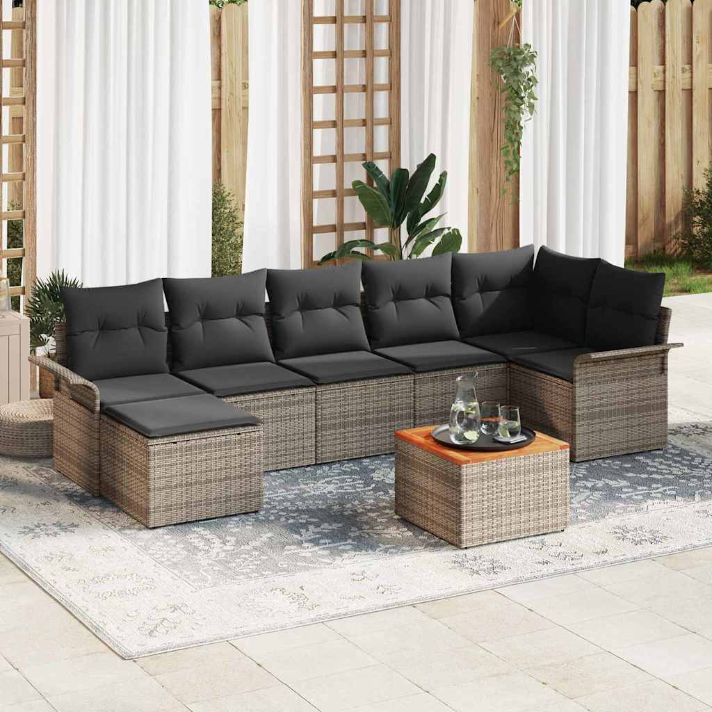Tuin Sofa Set 8 Pcs Poly Riet