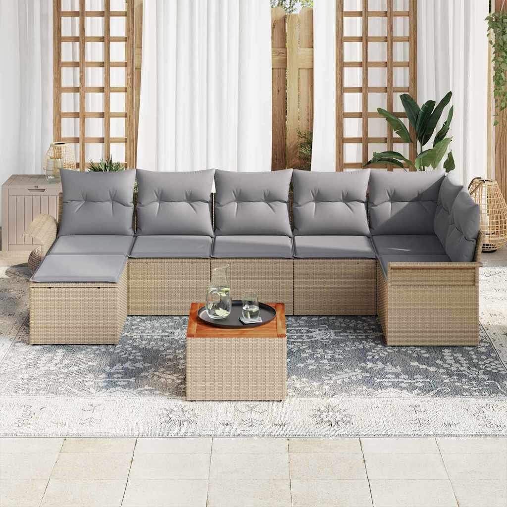 Tuin Sofa Set 8 Pcs Poly Riet