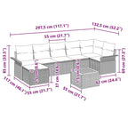Tuin Sofa Set 8 Pcs Poly Riet