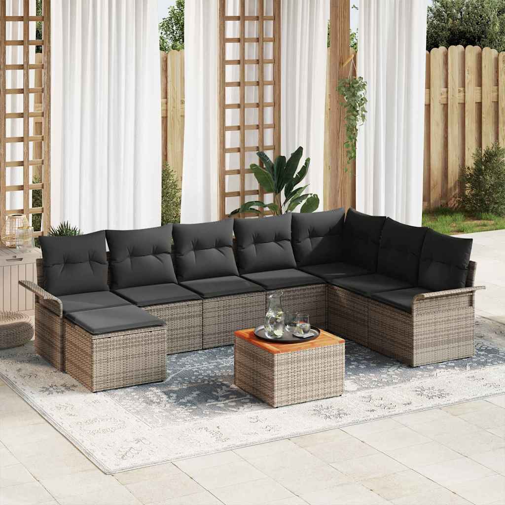 Tuin Sofa Set 9 Pcs Poly Riet