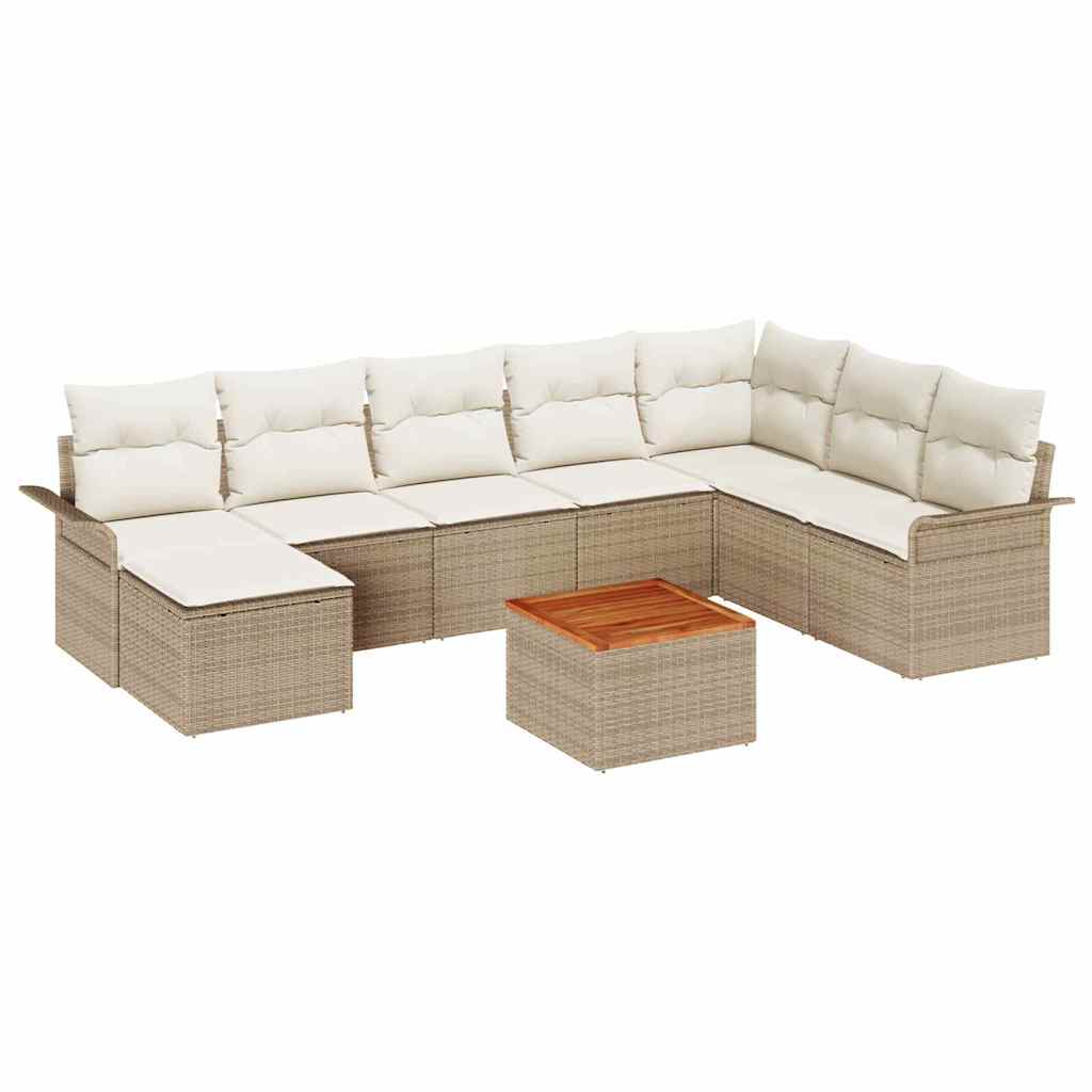 Tuin Sofa Set 9 Pcs Poly Riet