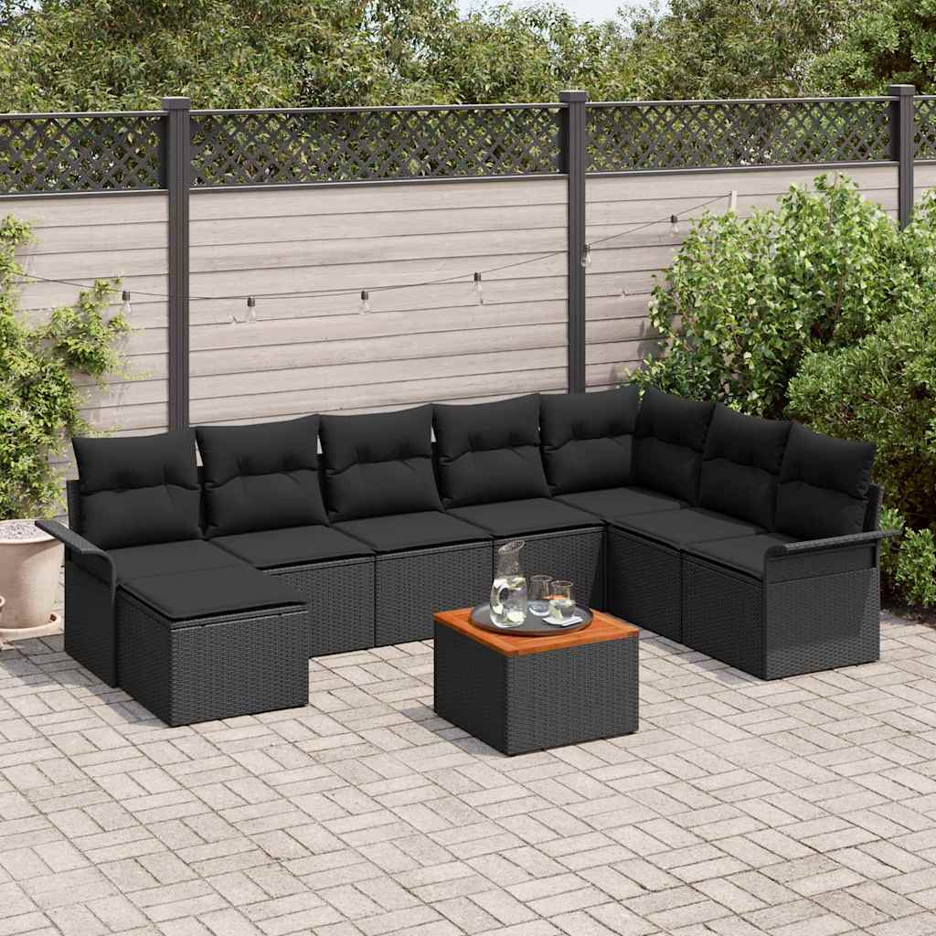 Tuin Sofa Set 9 Pcs Poly Riet