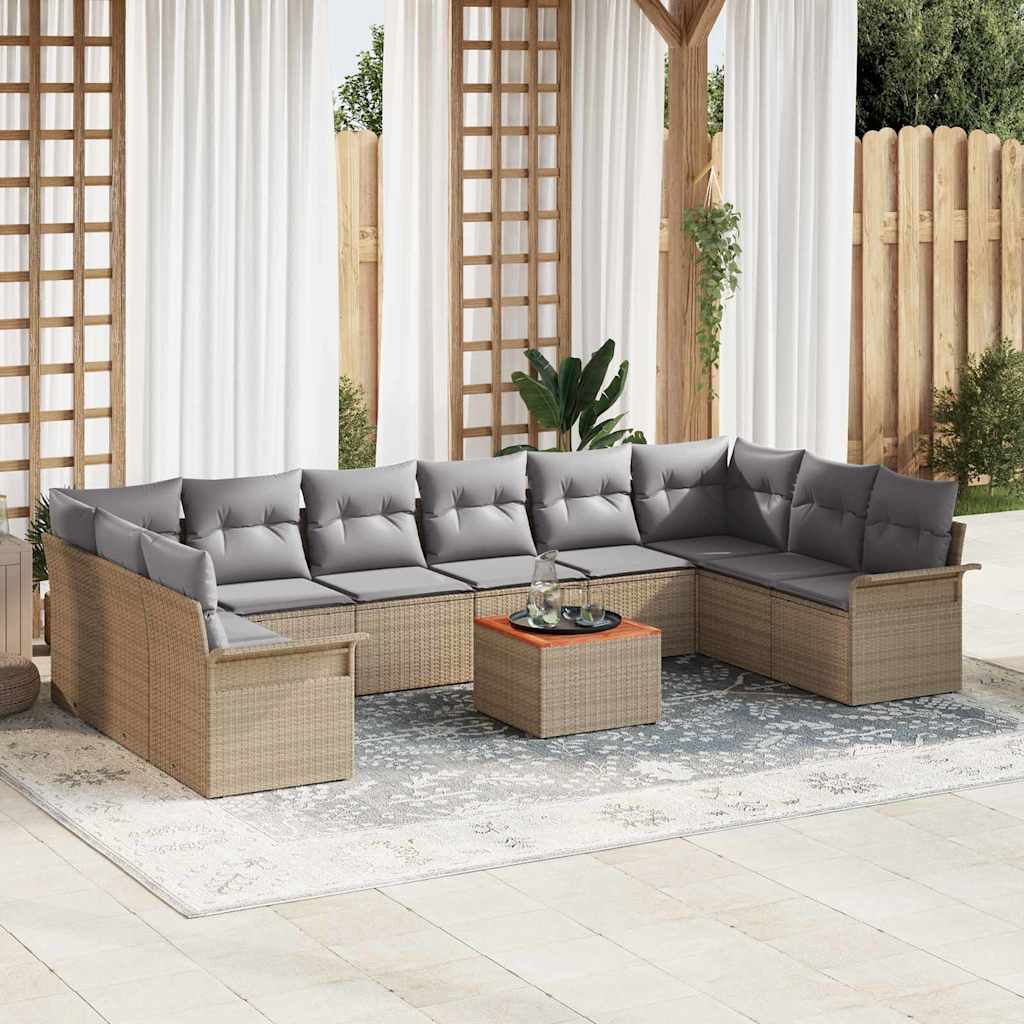 Tuin Sofa Set 11 Pcs Poly Riet