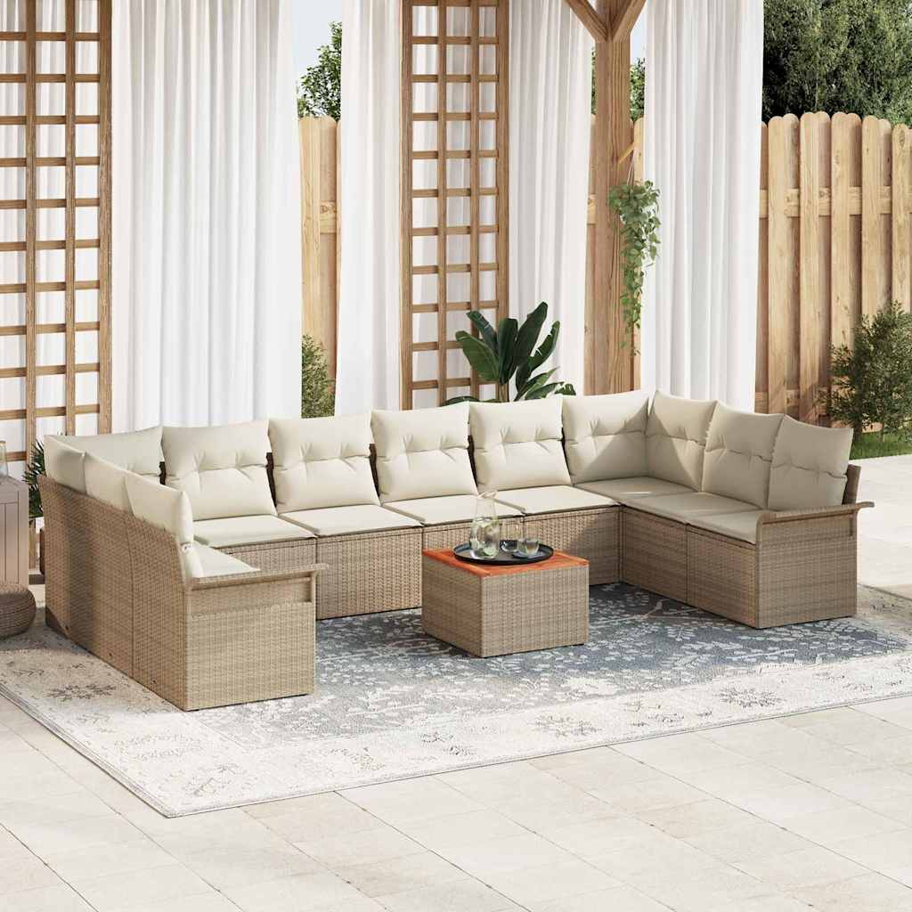 Tuin Sofa Set 11 Pcs Poly Riet