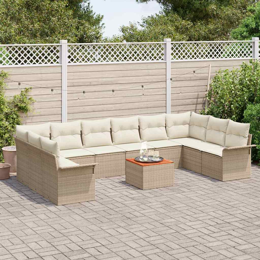 Tuin Sofa Set 11 Pcs Poly Riet