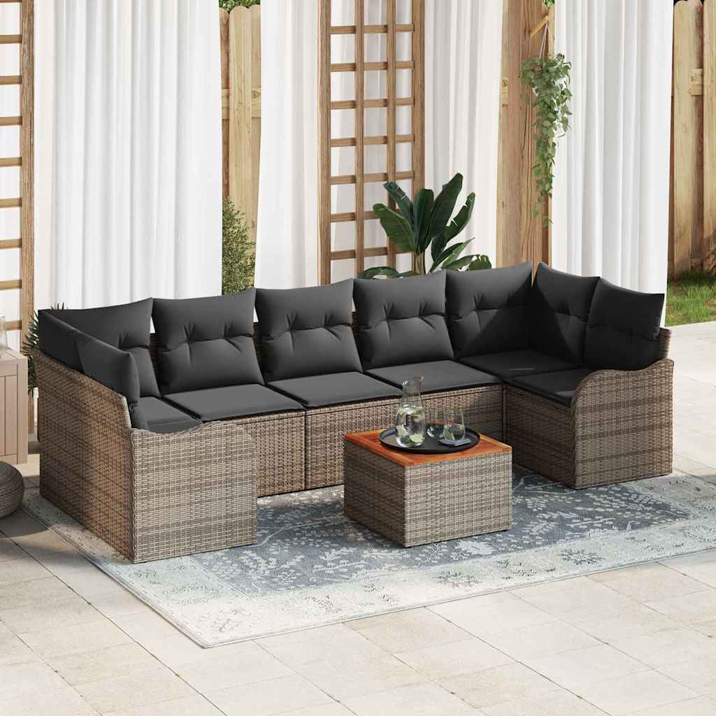 Tuin Sofa Set 8 Pcs Poly Riet