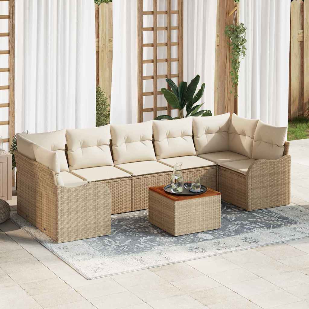 Tuin Sofa Set 8 Pcs Poly Riet