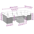 Tuin Sofa Set 8 Pcs Poly Riet