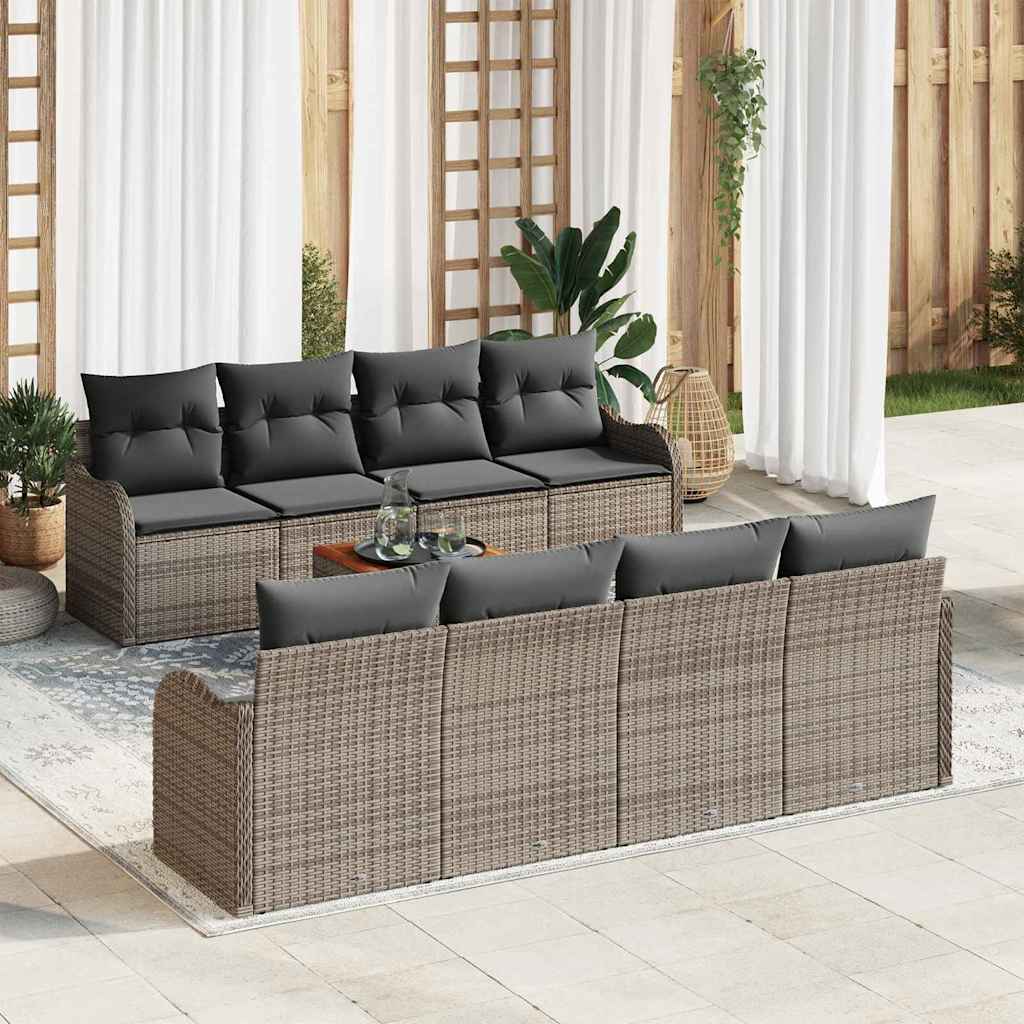 Tuin Sofa Set 9 Pcs Poly Riet