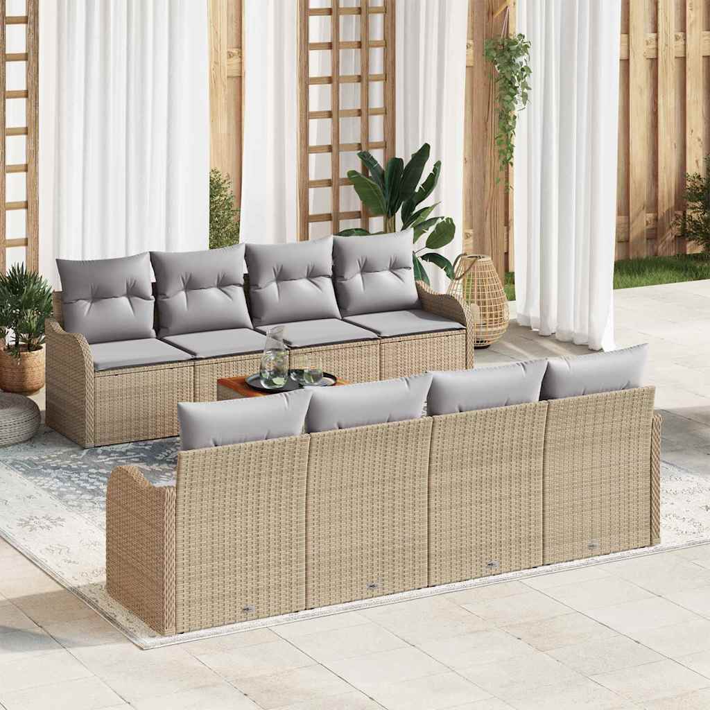 Tuin Sofa Set 9 Pcs Poly Riet