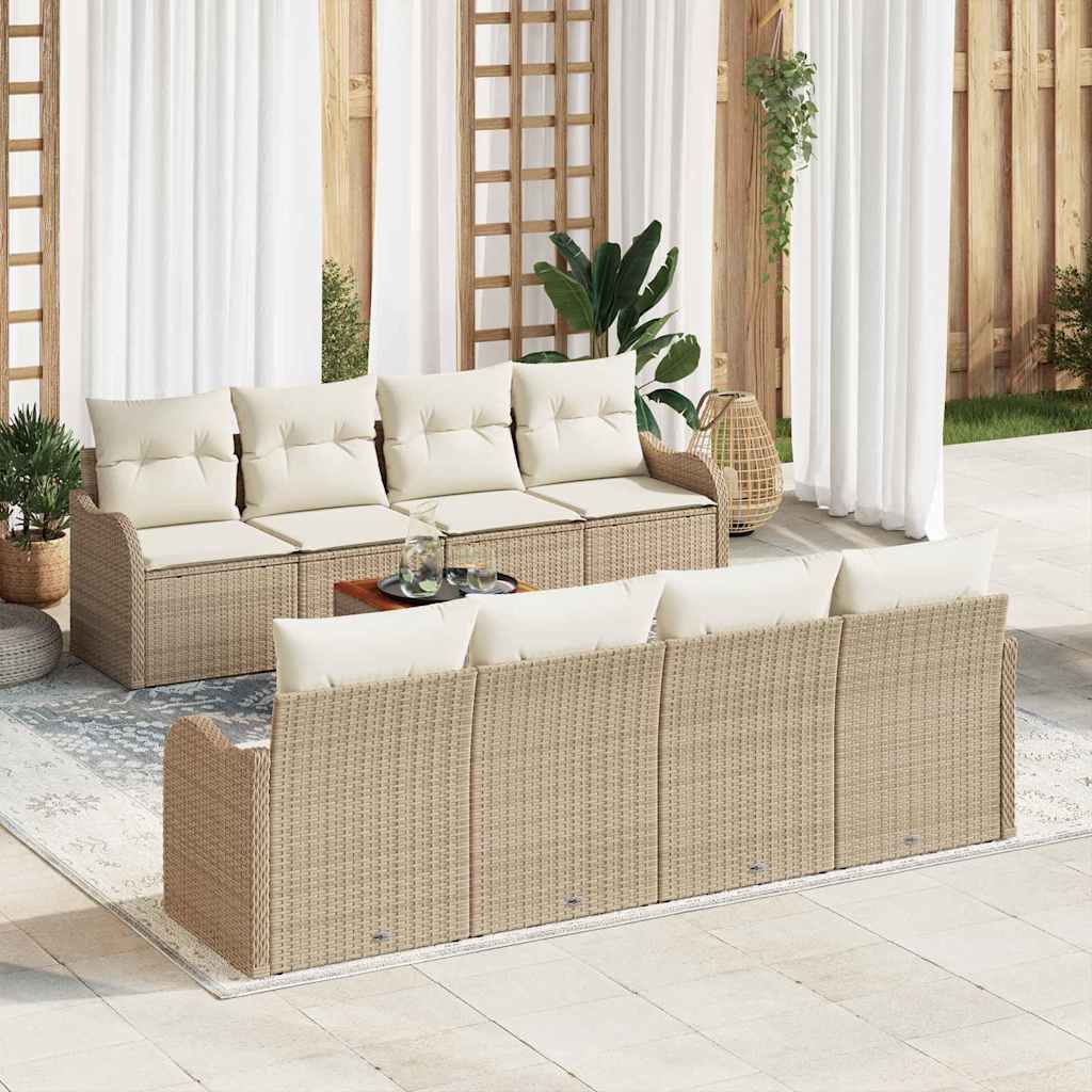 Tuin Sofa Set 9 Pcs Poly Riet