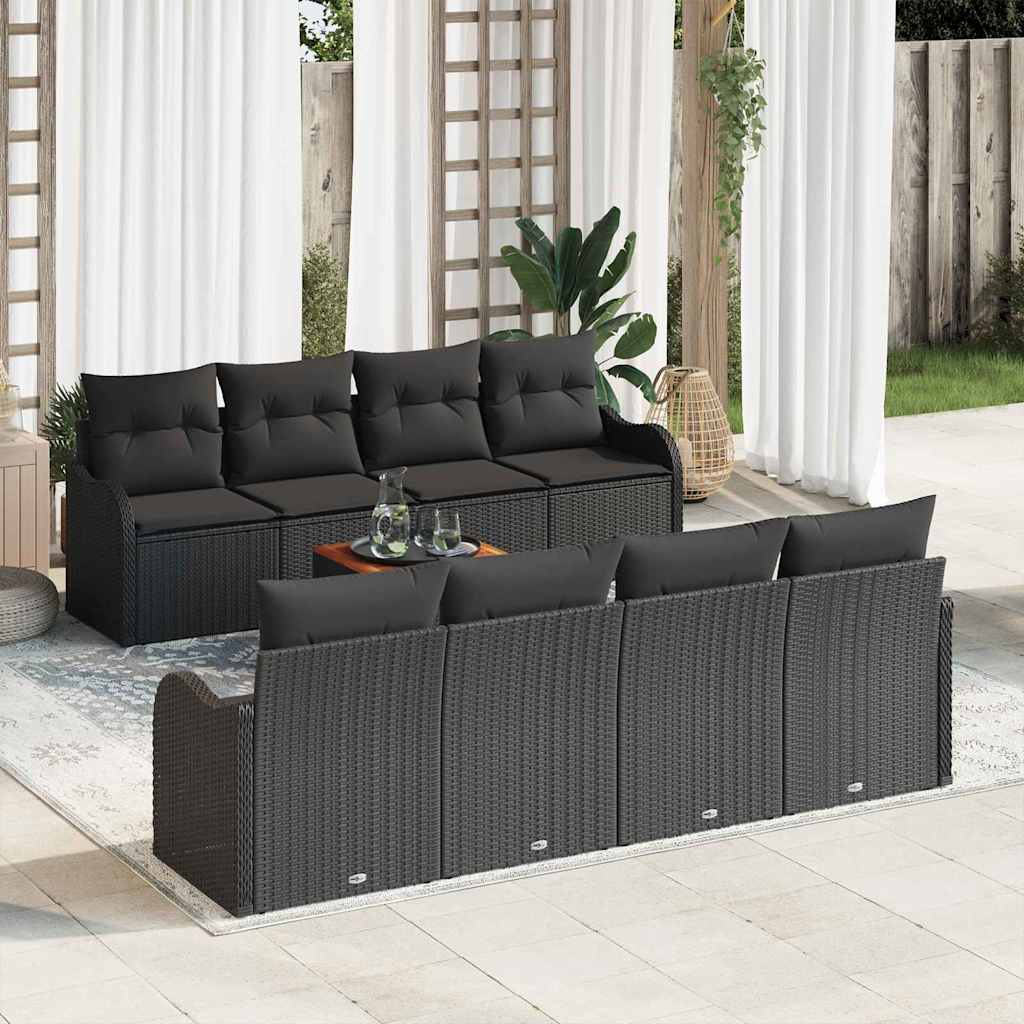 Tuin Sofa Set 9 Pcs Poly Riet