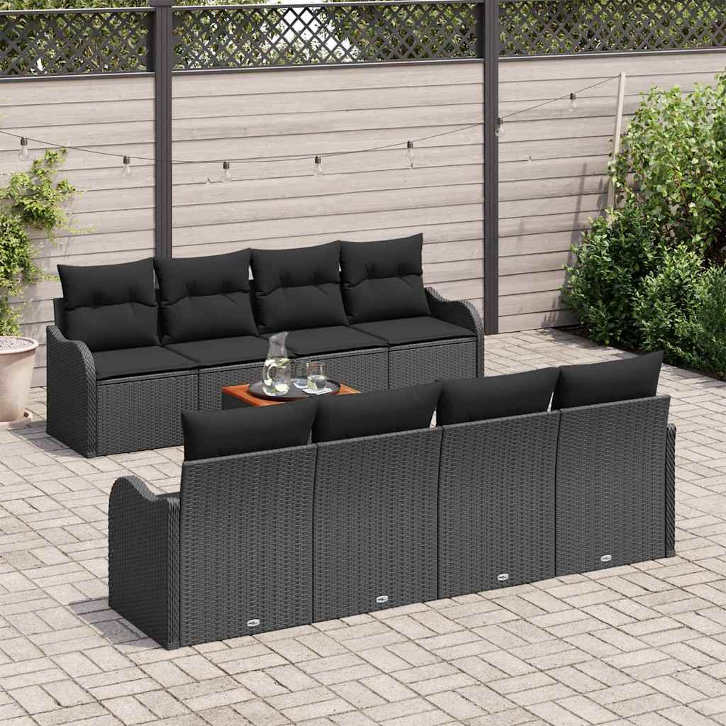 Tuin Sofa Set 9 Pcs Poly Riet