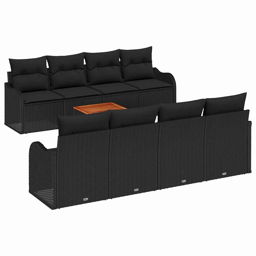 Tuin Sofa Set 9 Pcs Poly Riet