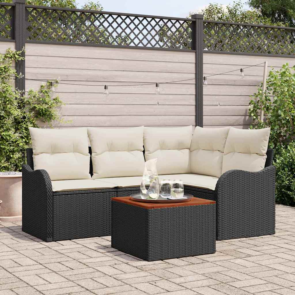 Tuin Sofa Set 5 Pcs Poly Riet