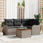 Tuin Sofa Set 5 Pcs Poly Riet