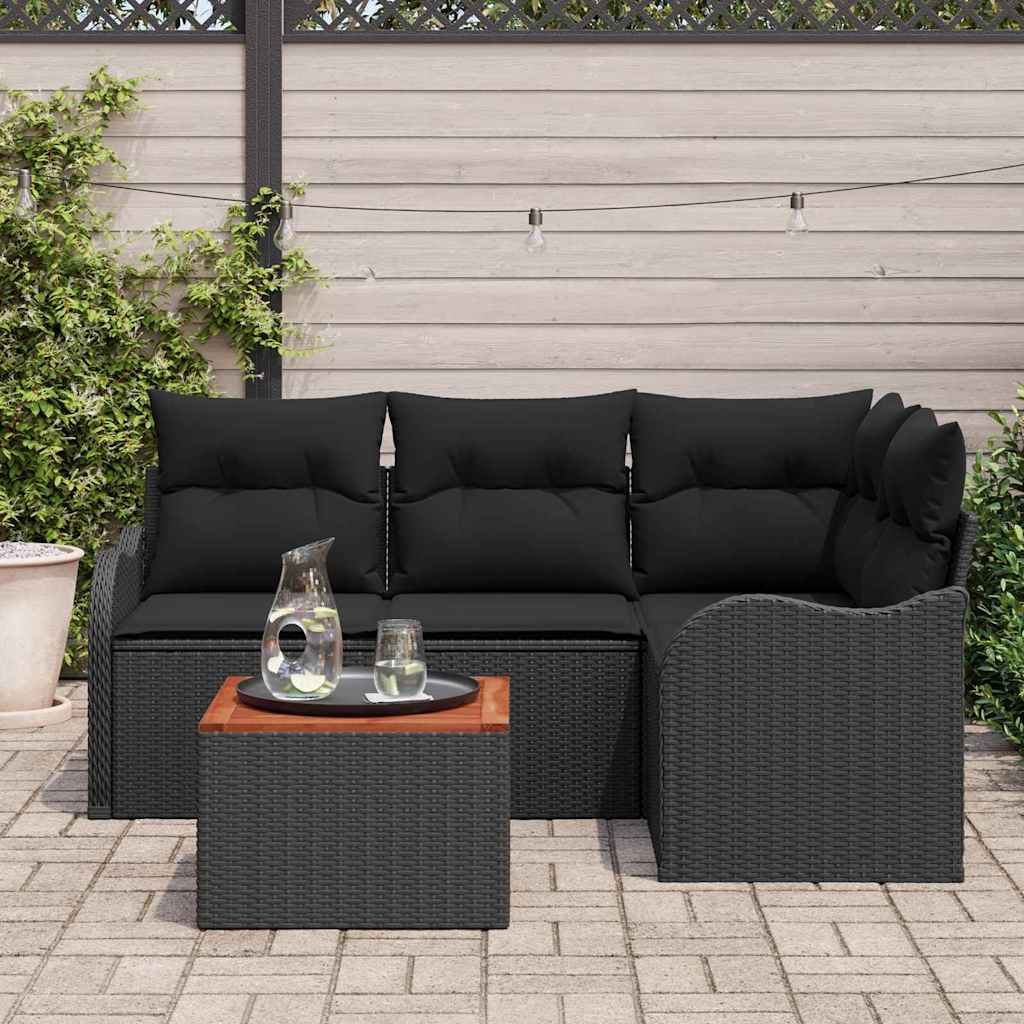 Tuin Sofa Set 5 Pcs Poly Riet